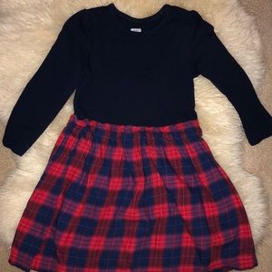 Toddler Blue Plaid Dress